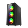 Gabinete gamer Xcase Crystal Negro con 4 ventiladores Argb tornado aura sync - Image 3