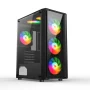 Gabinete gamer Xcase Crystal Negro con 4 ventiladores Argb tornado aura sync - Image 5