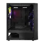 Gabinete gamer Xcase Crystal Negro con 4 ventiladores Argb tornado aura sync - Image 6