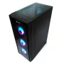 Gabinete gamer Xcase Crystal Negro con 4 ventiladores Argb tornado aura sync - Image 9