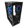 Gabinete gamer Xcase Crystal Negro con 4 ventiladores Argb tornado aura sync - Image 10