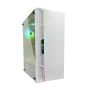 Gabinete gamer Xcase Tempus blanco con 3 ventiladores Argb tornado aura sync