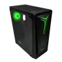Gabinete gamer Xcase Zeus negro con 3 ventiladores Argb tornado aura sync
