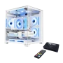 Gabinete gamer Xcase cube con ventiladores Argb + Hub con control remoto